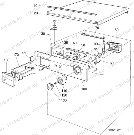 Взрыв-схема стиральной машины Zanussi FC1100 - Схема узла W30 Panel,User manual B